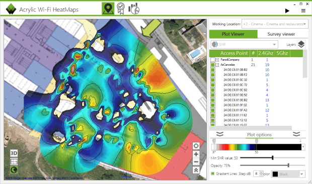 Acrylic Wi-Fi Heatmaps