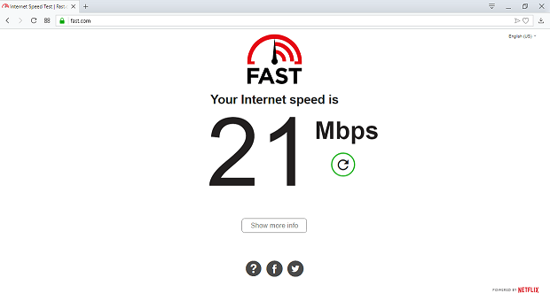 Fast.com — WiFi speed test app for Mac