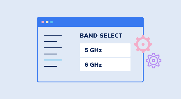 5GHzまたは6GHzに切り替える