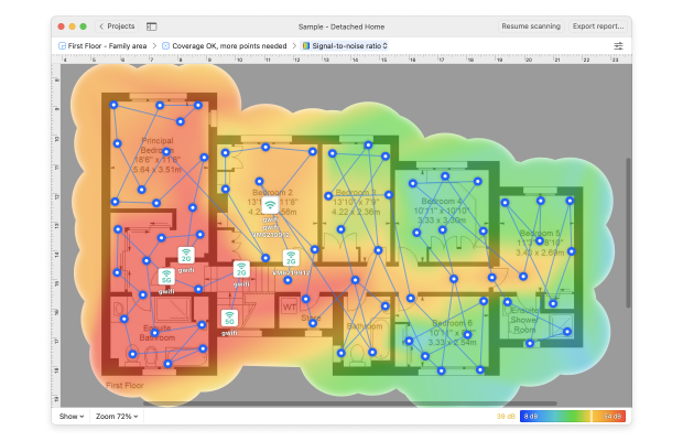 Carte thermique Wi-Fi