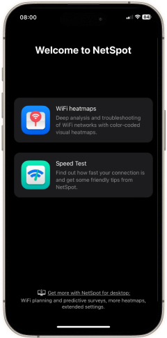 launch NetSpot for iOS