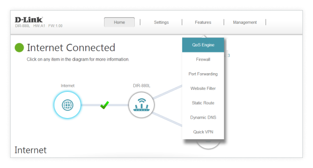 Wireless Settings tab (QoS)