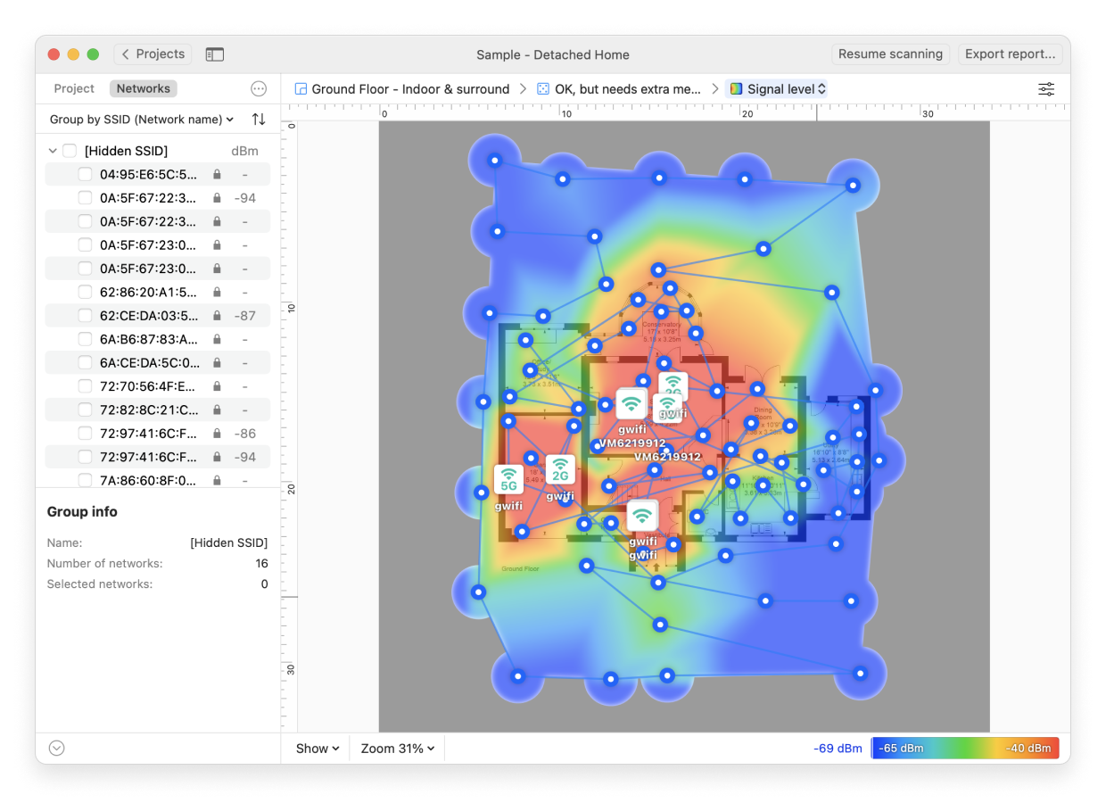 Wireless Heatmaps Explained Optimize - NetSpot Heatmap Signal To Noise Ratios@2x