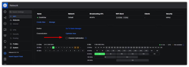 Ubiquity Radio Settings
