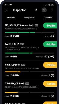 NetSpot Inspector Mode for Android