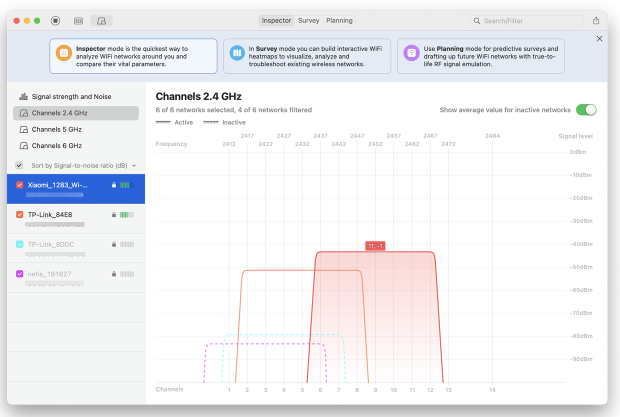 NetSpot — choisissez un canal NetSpot — choisissez un canal