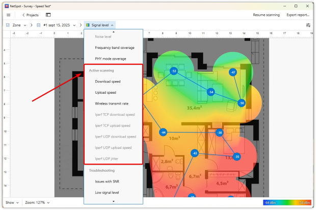 NetSpot — Ενεργή Σάρωση NetSpot — Ενεργή Σάρωση