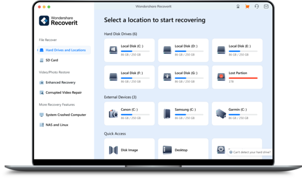 Wondershare Recoverit pour Mac