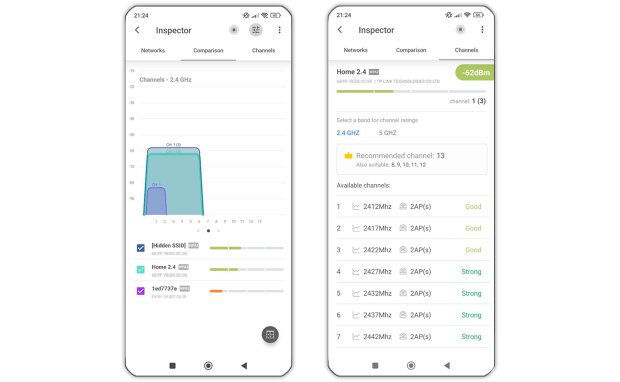 NetSpot — 최적의 채널