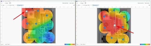 Example of Router Placement Optimization by Moving it to a More Central Location Example of Router Placement Optimization by Moving it to a More Central Location