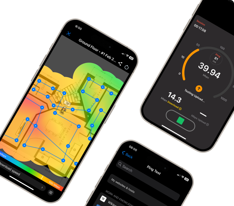 Analizador de WiFi NetSpot para iOS