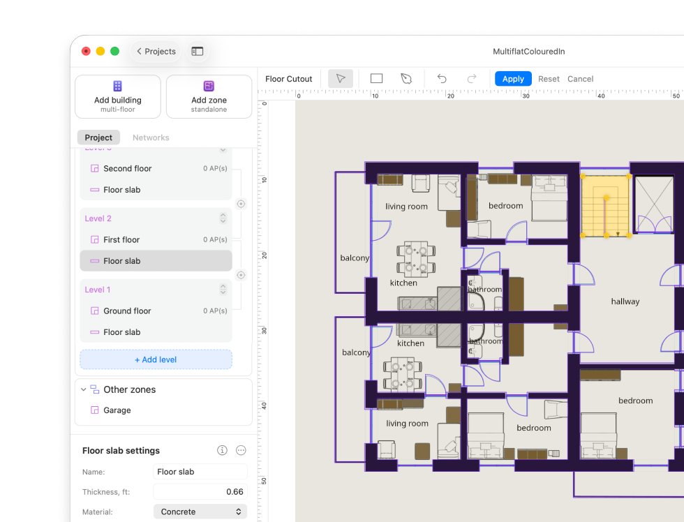 "Configure” the floor slab