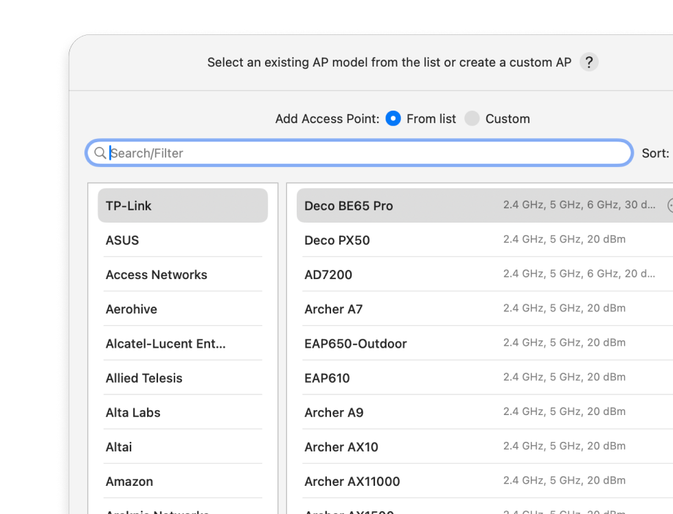 Place access points