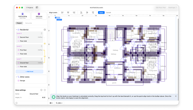 Use the Align floors