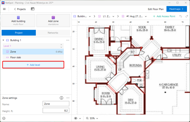 Add the remaining floors in the same way