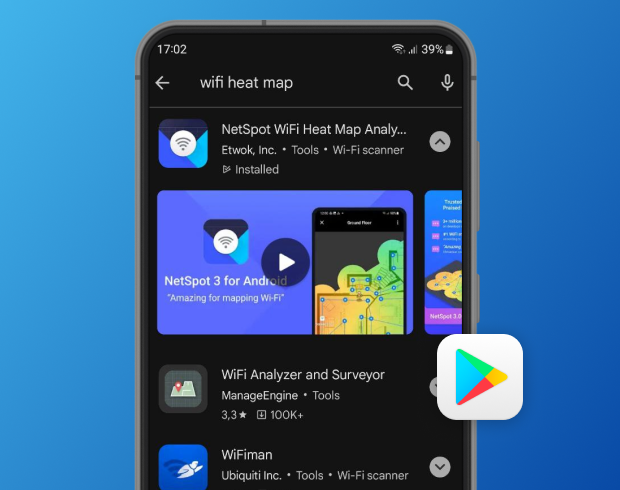 Application de carte thermique WiFi pour Android